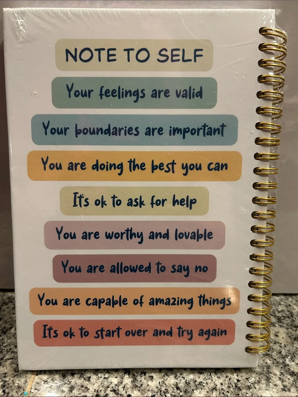 Note to Self Spiral Notebook - Pastel Affirmations